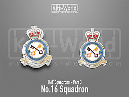 Kitsworld SAV Sticker - British RAF Squadrons - No.16 Squadron W:75mm x H:100mm 